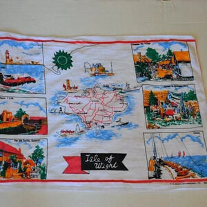 Vtg Isle of Wight Tea  Towel